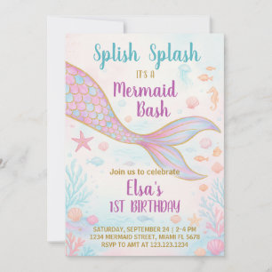 Invitación al cumpleaños de Sirena