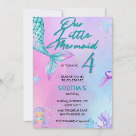 Invitación al cumpleaños de Sirena