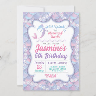 Invitación al cumpleaños de Sirena