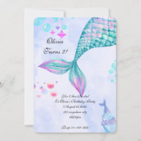 Invitación al cumpleaños de Sirena