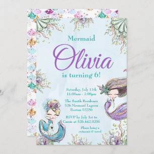 Invitación al cumpleaños de Sirena