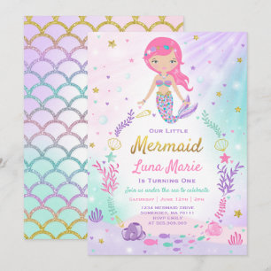 Invitación al cumpleaños de Sirena bajo el Fiesta