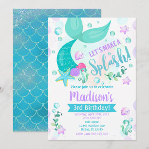 Invitación al cumpleaños de Sirena / Fiesta de la 