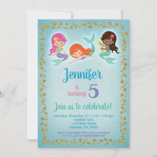 Invitación al cumpleaños de sirvienta - Étnica de