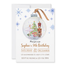 Invitación al cumpleaños de Snowball Nutcracker