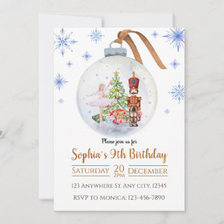 Invitación al cumpleaños de Snowball Nutcracker