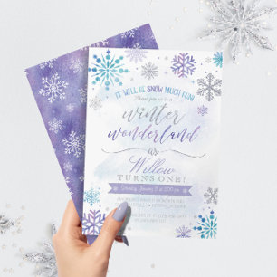 Invitación al cumpleaños de Snowflake, región viní