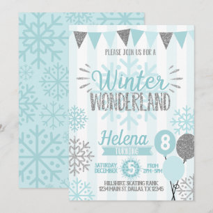 Invitación al cumpleaños de Snowflake, región viní