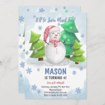 Invitación al cumpleaños de Snowflake, Snowman