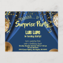 Invitación al cumpleaños de sorpresa para adultos 
