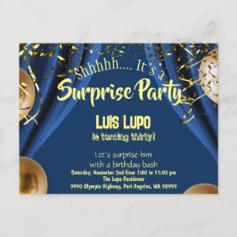 Invitación al cumpleaños de sorpresa para adultos 