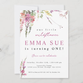 Invitación al cumpleaños de Spring Meadow Wildflow