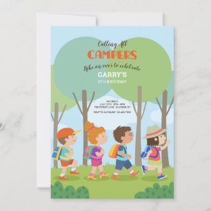 Invitación al cumpleaños de Summer Camp Buddies