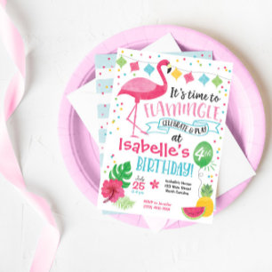 Invitación al cumpleaños de Summer Flamingo, Flami