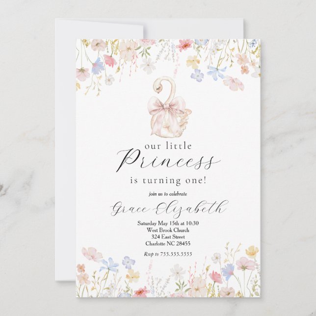 Invitación al cumpleaños de Swan, cumpleaños de Sw (Anverso)