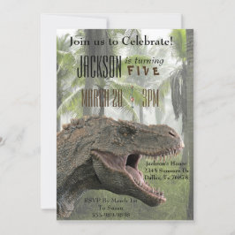 Invitación al cumpleaños de T-Rex Tyrannosaurus Re