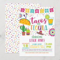 Invitación al cumpleaños de Tacos y Tequila - Wh