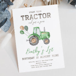 Invitación al cumpleaños de Tractor | Invitación a