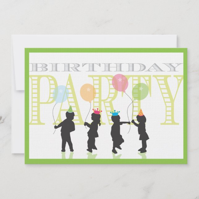 Invitación al cumpleaños de Twin Boy y Chica (Anverso)