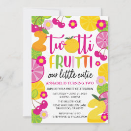 Invitación al cumpleaños de Twotti Fruitti