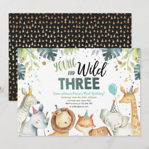 Invitación al cumpleaños de un animal salvaje de t