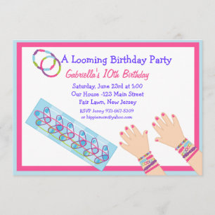 Invitación al cumpleaños de un Chicas con brazalet