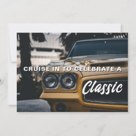 Invitación al cumpleaños de un coche de músculo cl