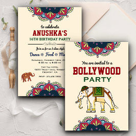 Invitación al cumpleaños de un Fiesta de Bollywood
