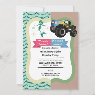 Invitación al cumpleaños de un niño chica de la Si
