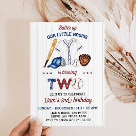 Invitación al cumpleaños de un niño de béisbol