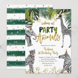 Invitación al cumpleaños de un niño de Safari Fies