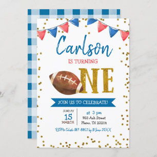 Invitación al cumpleaños de un niño en un partido 