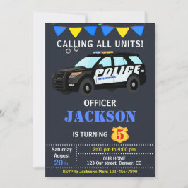 Invitación al cumpleaños de un oficial de policía 