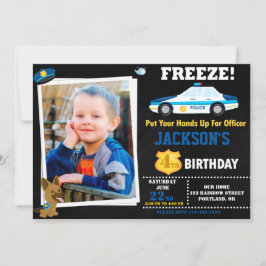 Invitación al cumpleaños de un oficial de policía 