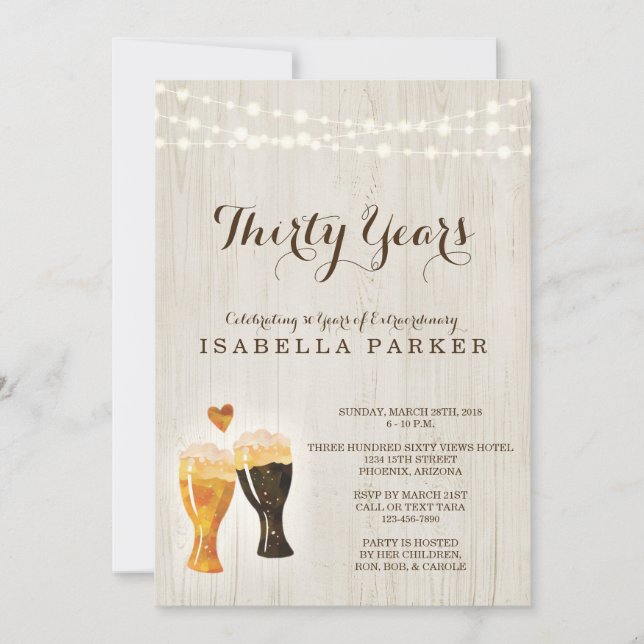 Invitación al cumpleaños de una mujer de fábrica|  (Anverso)