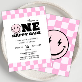 Invitación al cumpleaños de una niña rosa Babe fel