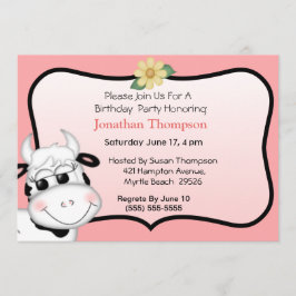 Invitación al cumpleaños de vaca