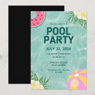 Invitación al cumpleaños de verano del Fiesta de l