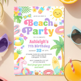Invitación al cumpleaños de verano - Diversión en 