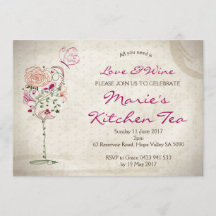 Invitación al cumpleaños de vino y queso