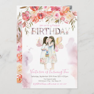 Invitación al cumpleaños de Watercolor Fairy