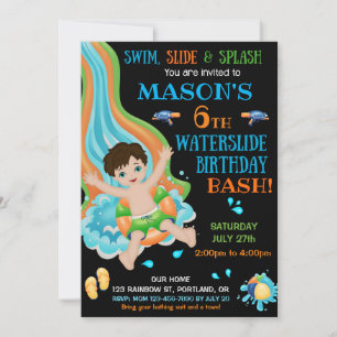 Invitación al cumpleaños de Waterpark