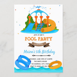 Invitación al cumpleaños de Waterpark