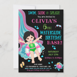 Invitación al cumpleaños de Waterpark