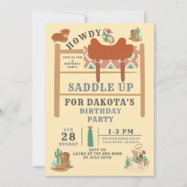 Invitación al cumpleaños de Wild West Cowboy Boy
