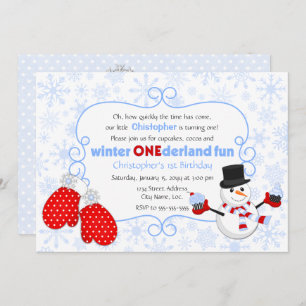 Invitación al cumpleaños de Winter ONEderland