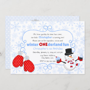 Invitación al cumpleaños de Winter ONEderland