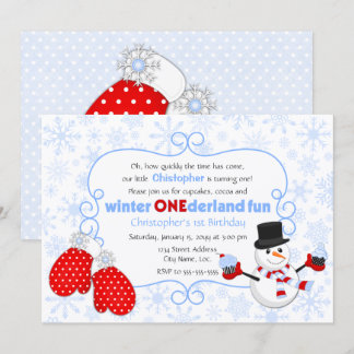 Invitación al cumpleaños de Winter ONEderland