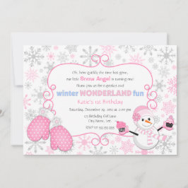 Invitación al cumpleaños de Winter Wonderland