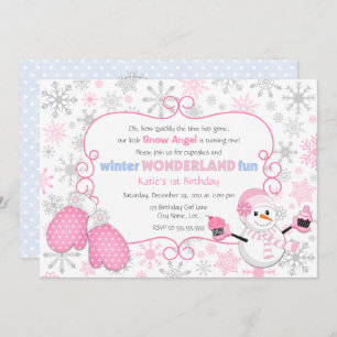 Invitación al cumpleaños de Winter Wonderland